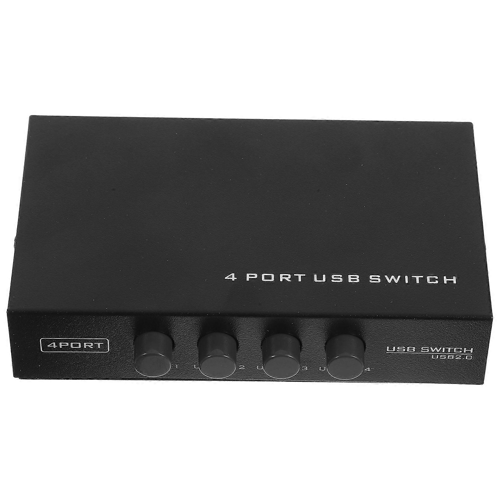 USB 2.0 Sharing 4-Port USB Hub for Printer Scanner Sharing 2Pcs Black