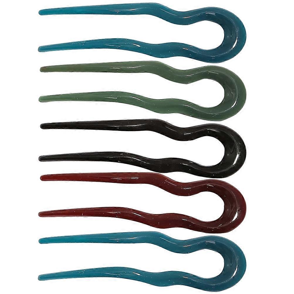 Retro U Shape Hair Forks For Women Suitable For Anniversaries And Dating In Assorted Color For Makeup Convenience 25 Pcs