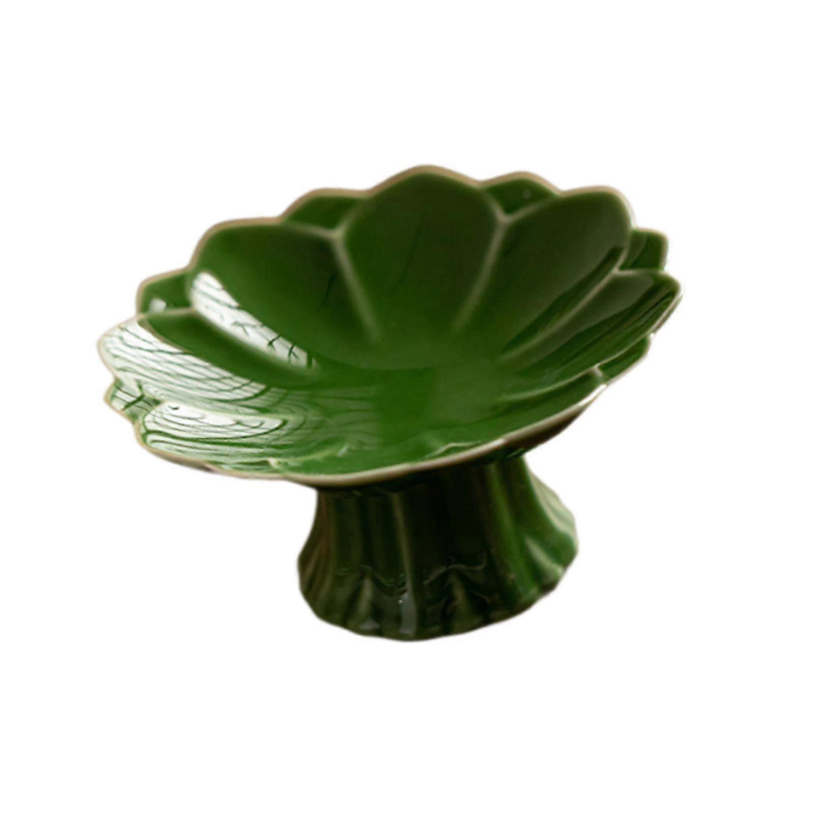 Ceramic Footed Fruit Bowl Small for Breads Snacks Countertop Decorative Bowl