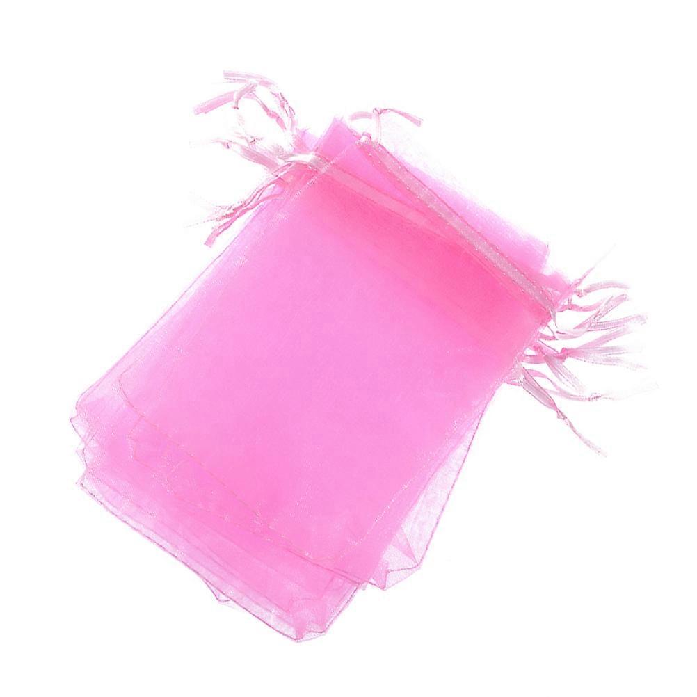 Wedding Candy Bags Solid Color Drawstring Bags 300Pcs Pink