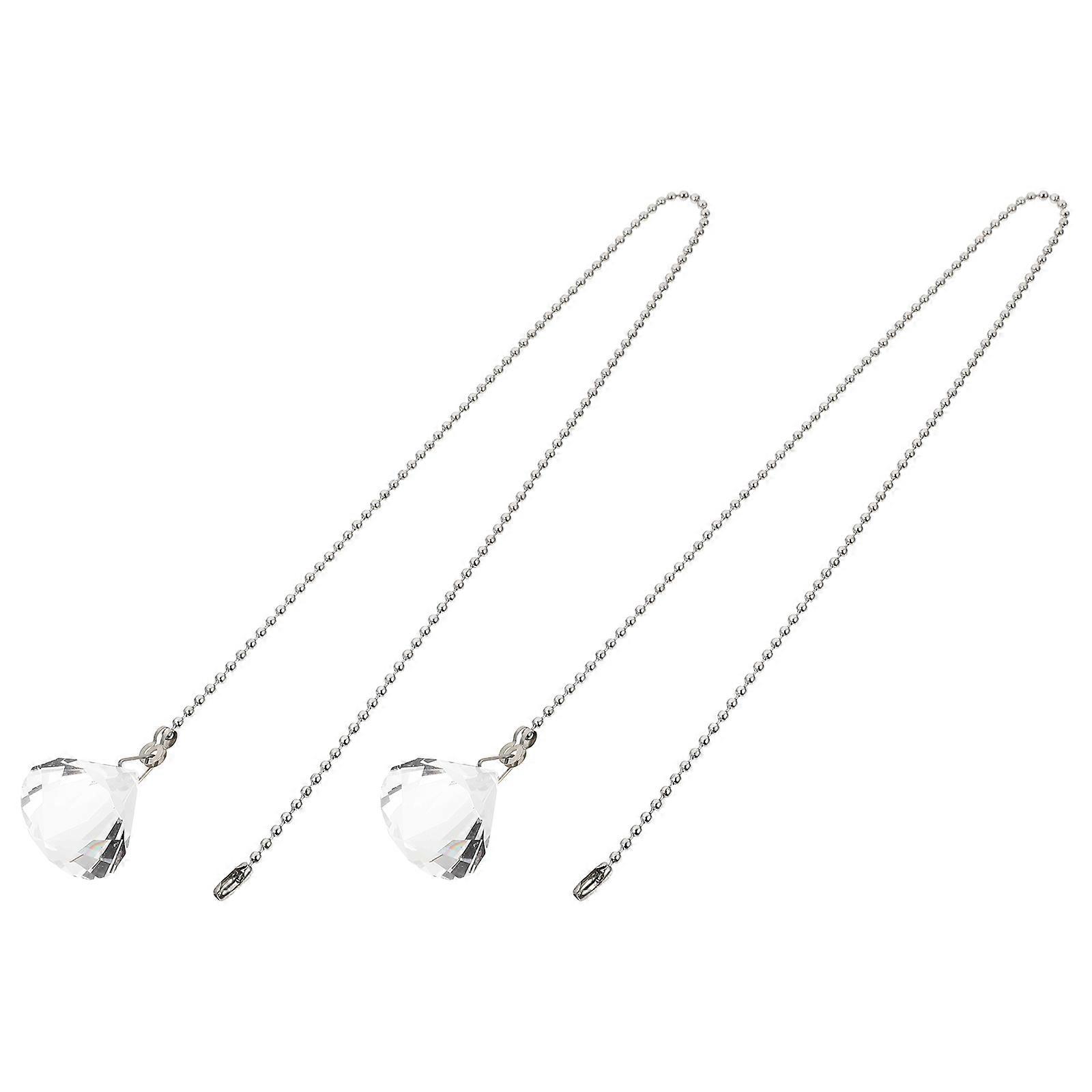 Crystal Pull Chain Unique Pull Chain for Ceiling Fan 6Pcs