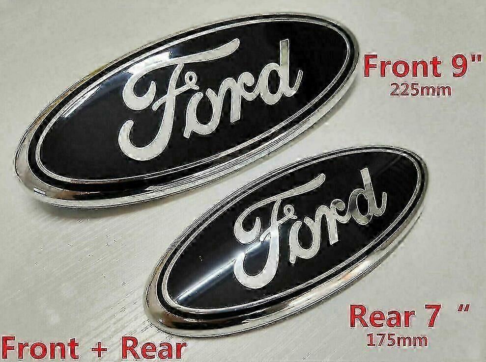 Ford transit calandre avant arrière badge noir emblème du capot 2006-2014 mk6 mk7
