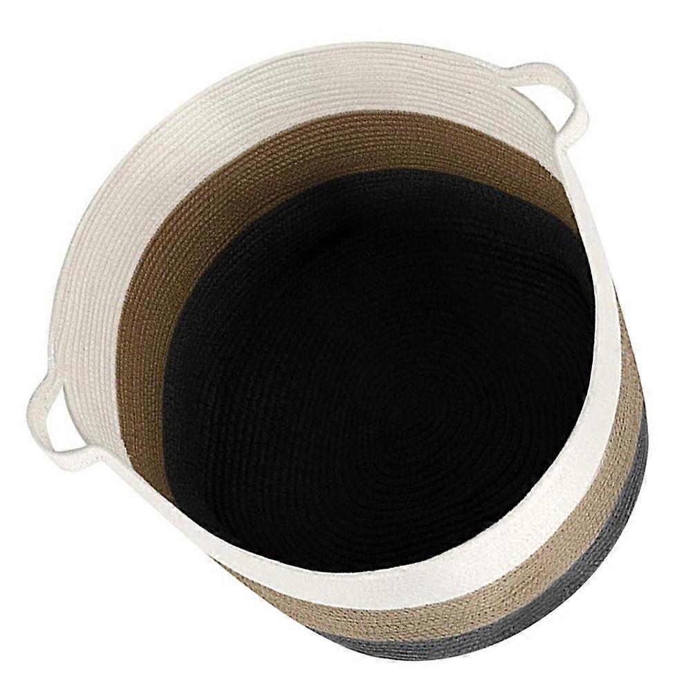 Handmade Small Storage Basket Versatile Display Decoration White Color 11.8×11.8×11.8in 1Set