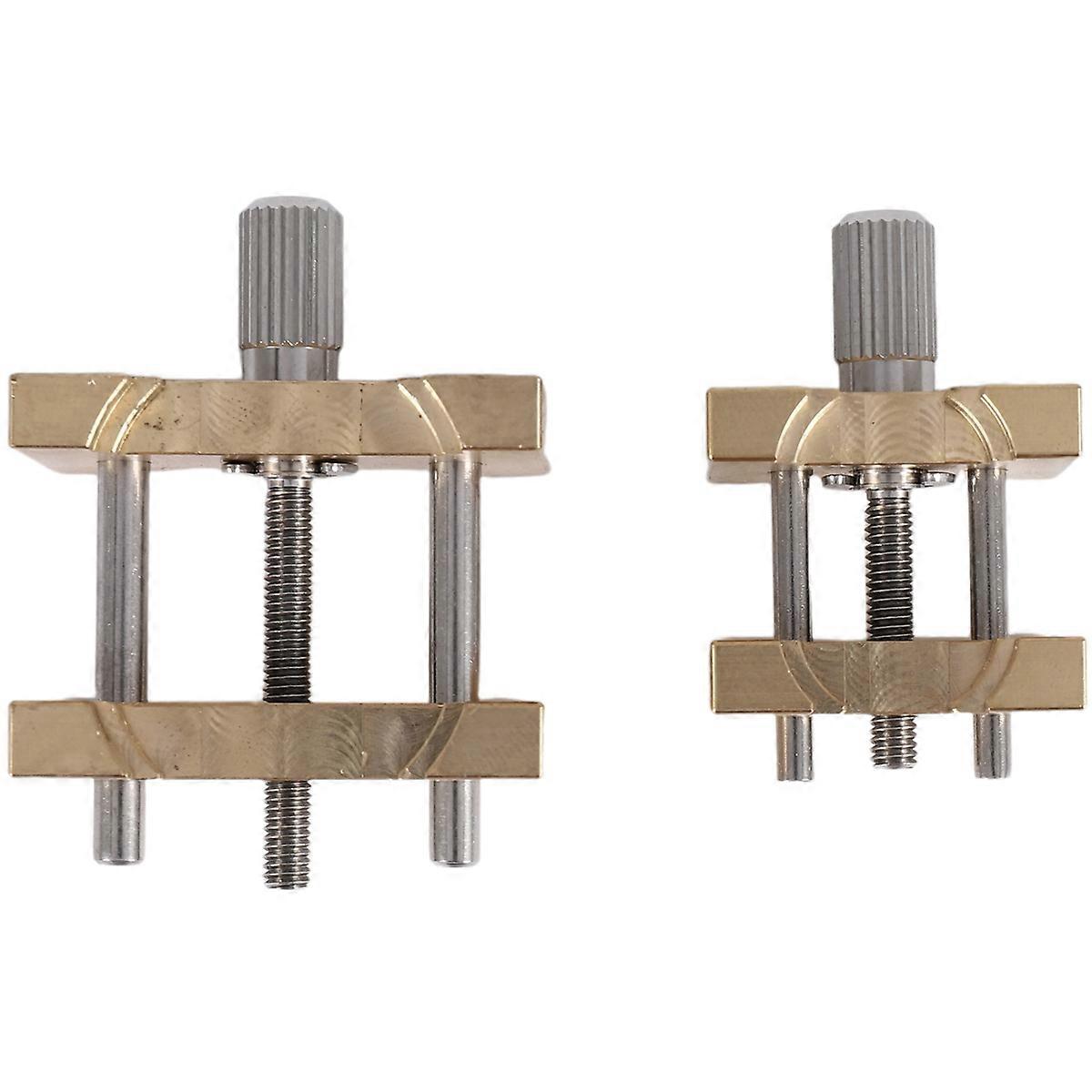 2Pcs Brass Watch Movement Holder Fixed Base Multi Function for Watchmaker Watch Clamp Watches Repair