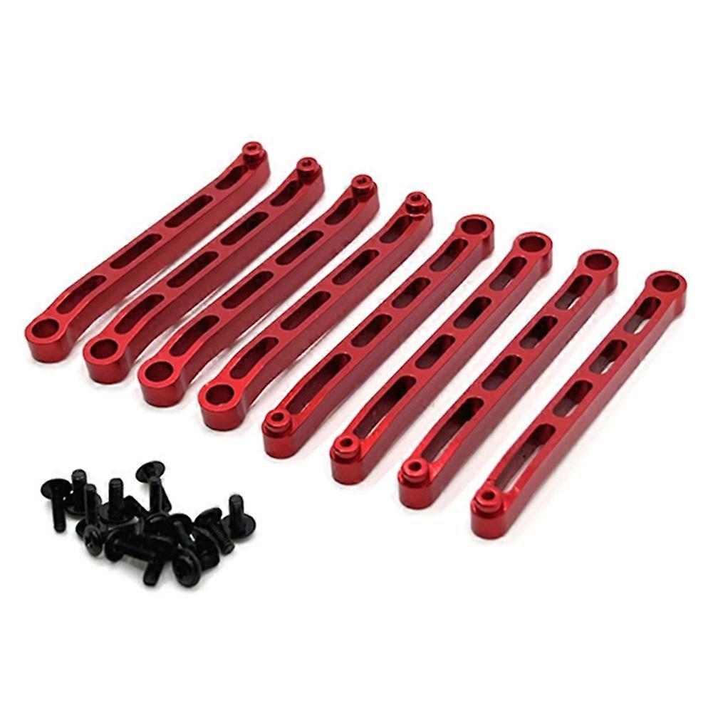 MN78 Metal Chassis Links Pull Rod Tie Rod Set,Red