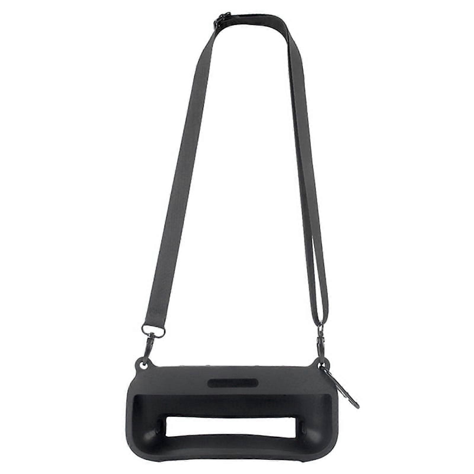 Soft Silicone Case Cover for Flex Bluetooth Portable Speaker with Shoulder Strap and Carabiner,Black