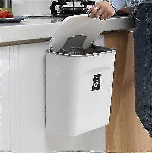 Multipurpose Hanging Trash Can, Indoor Compost Bin with Sealing Lid for Odor Prevention, Easy Access and Space-Saving Design for Kitchen, Bathroom, 25