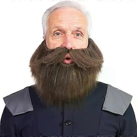 Synthetic Fibers Fake Beard for Men Wizard Mustache for Halloween Cosplay Party