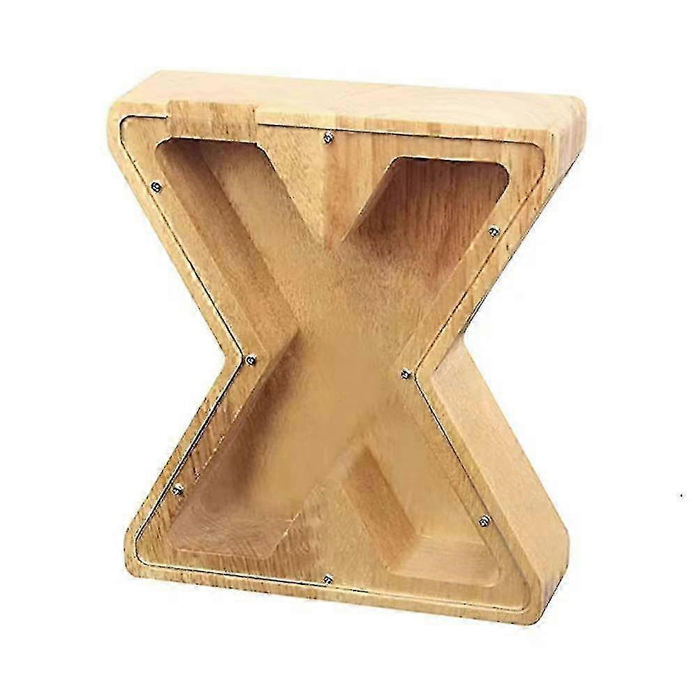 Tirelire à lettres en bois