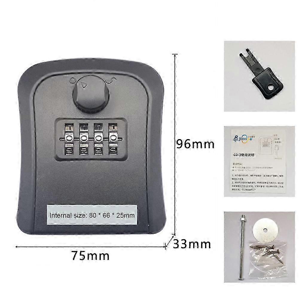 Key Storage Lock Box Safe Security Storage Combination Wall Mount Lock Box