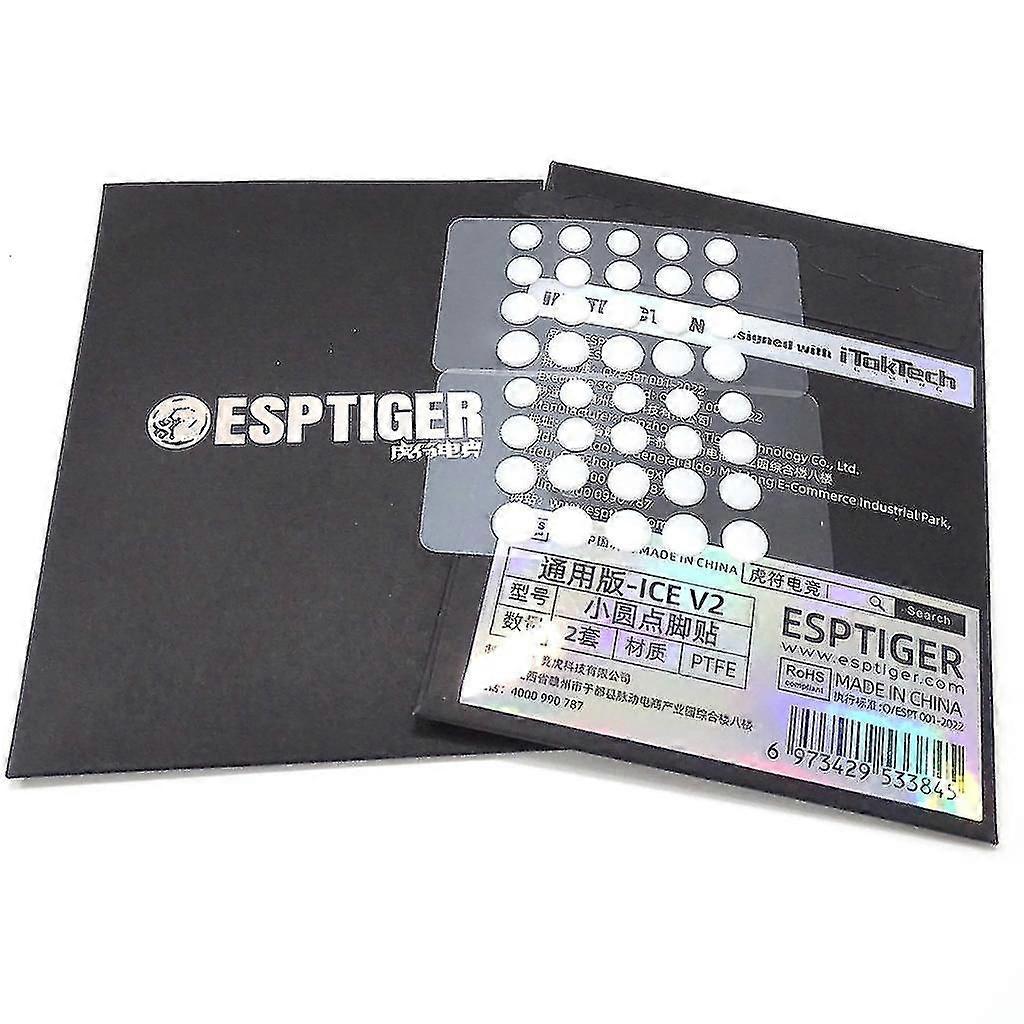 Esports Tiger Ice Mouse Skates Voeten Diy Universal Dots Mouse Pad Wit