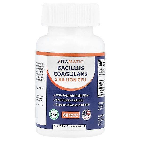 Vitamatic, Bacillus Coagulans, 5 Billion CFU, 60 Vegetable Capsules
