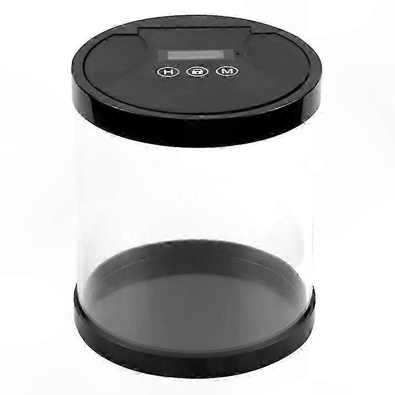 Secure Digital Time Lock Box with Timer Function in Black Container Style