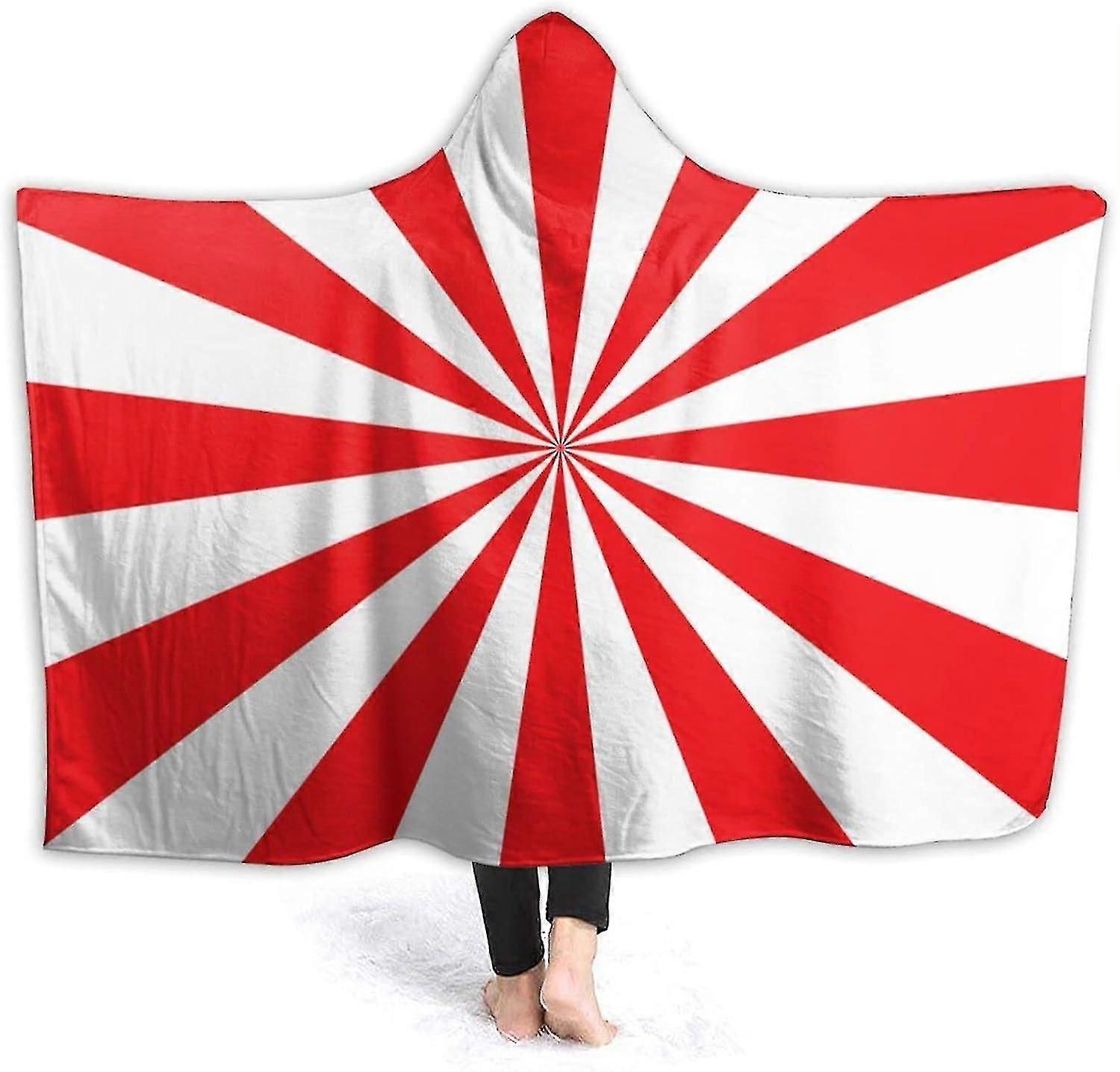 Cobertor Peppermint Twist Vermelho e Branco Cobertor com Capuz Macio Pelúcia Cobertor Vestível Quente Com Capuz Robe Poncho Capa Envoltório Roupão de Banho Sofá Colcha de Dormir Flanela