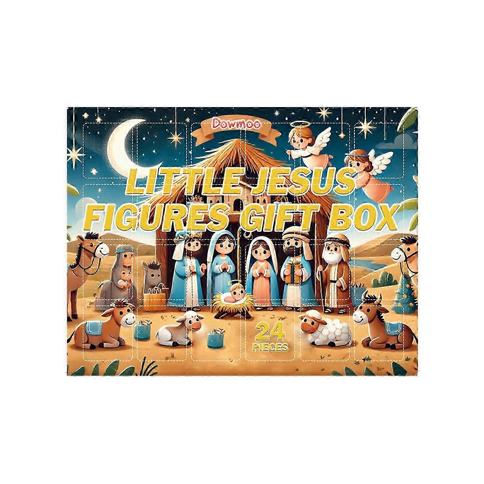 Adventný kalendár 2025 – 24 dní Vianoc – Sada betlehemov – Odpočítavanie do – pre deti, chlapcov, dievčatá, batoľatá, tínedžerov, hračka do interiéru