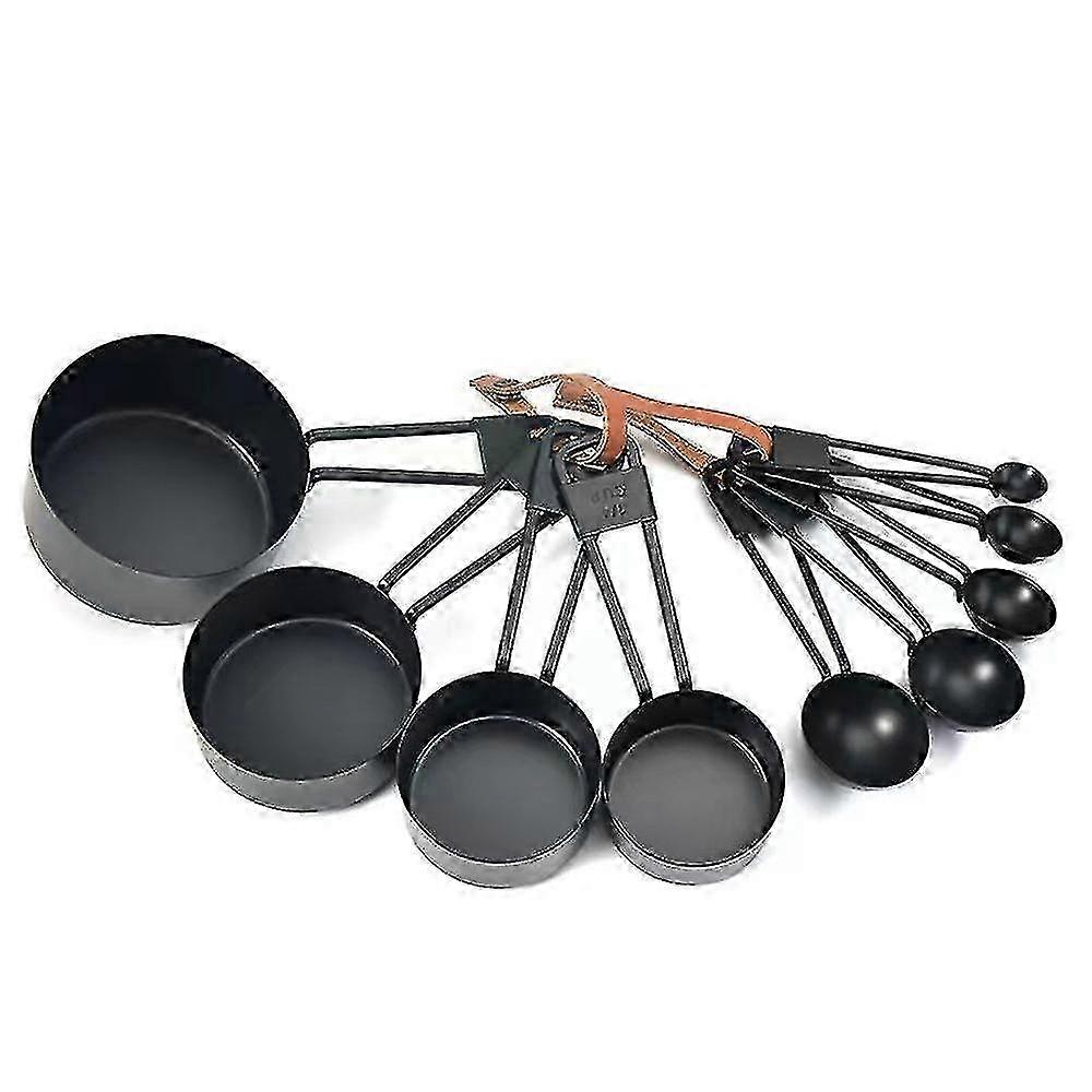 Set di cucchiai per misurini in acciaio inossidabile nero