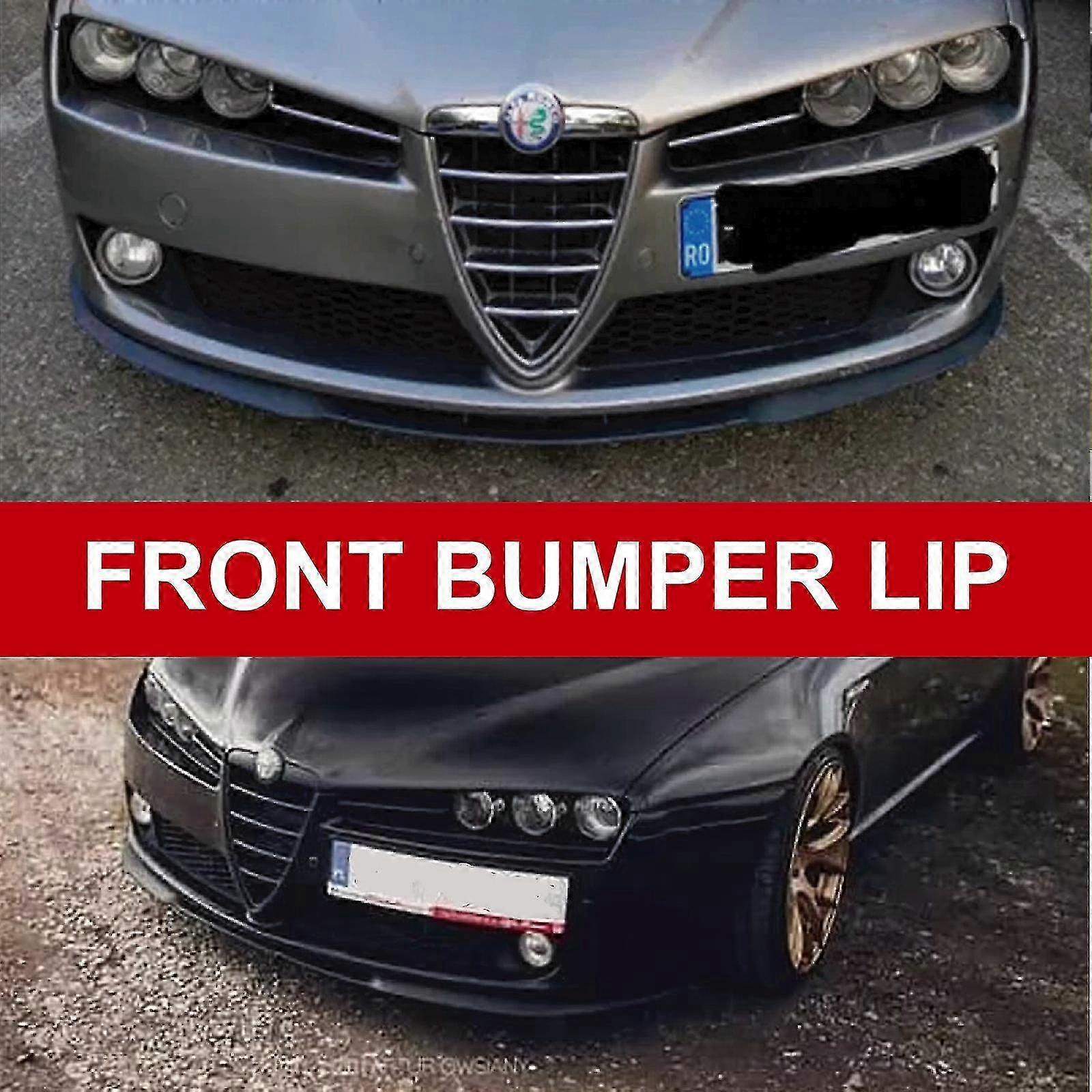 2024 Universal Front Bumper Blade For Alfa Romeo 159 Cupra R, 3 Rooms, Black Diffuser, Lower Spout, Automobile Accessories 26s