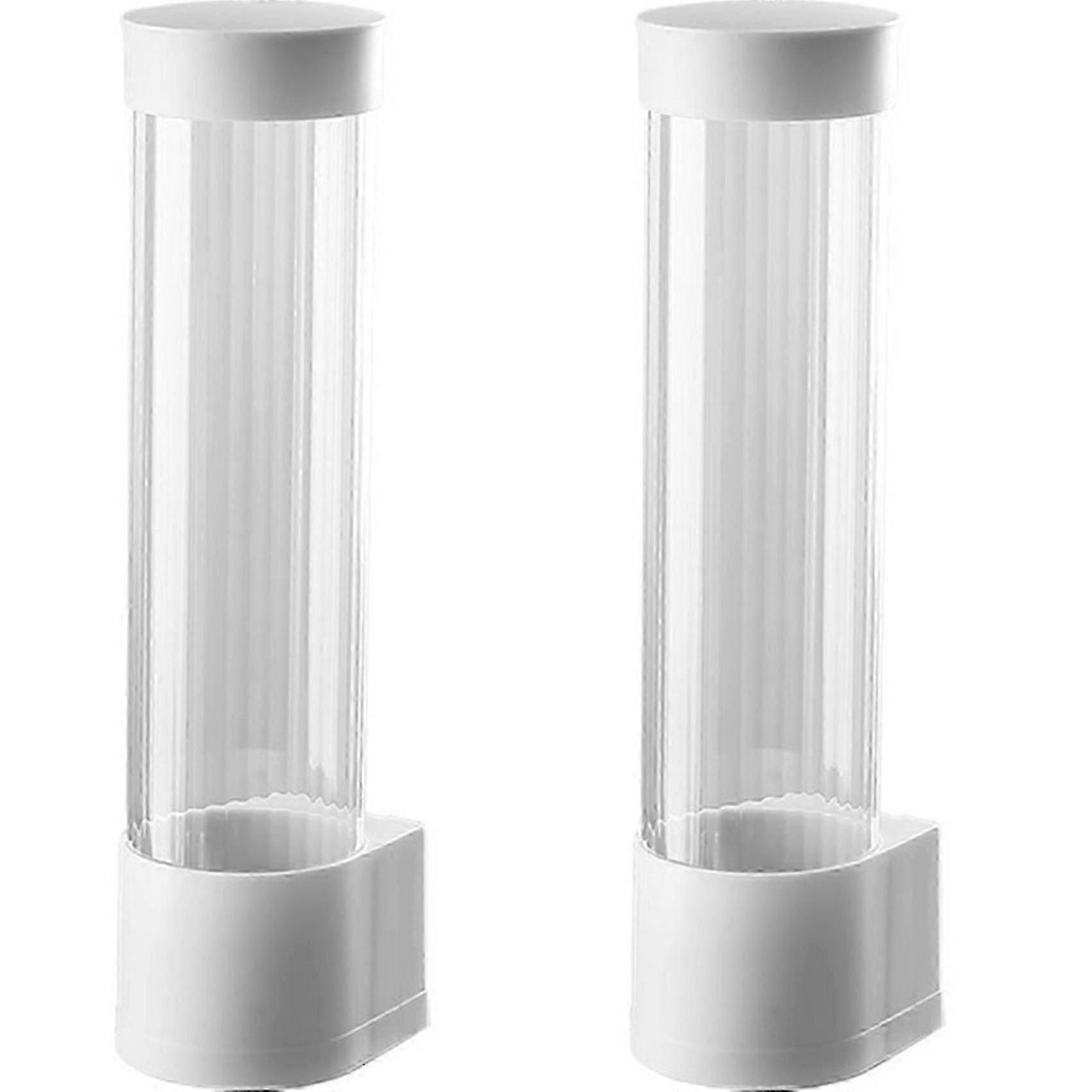 2-Pack Wall-Mounted Disposable Cup Holder with Automatic Remover for UK Kitchen Storage 2025