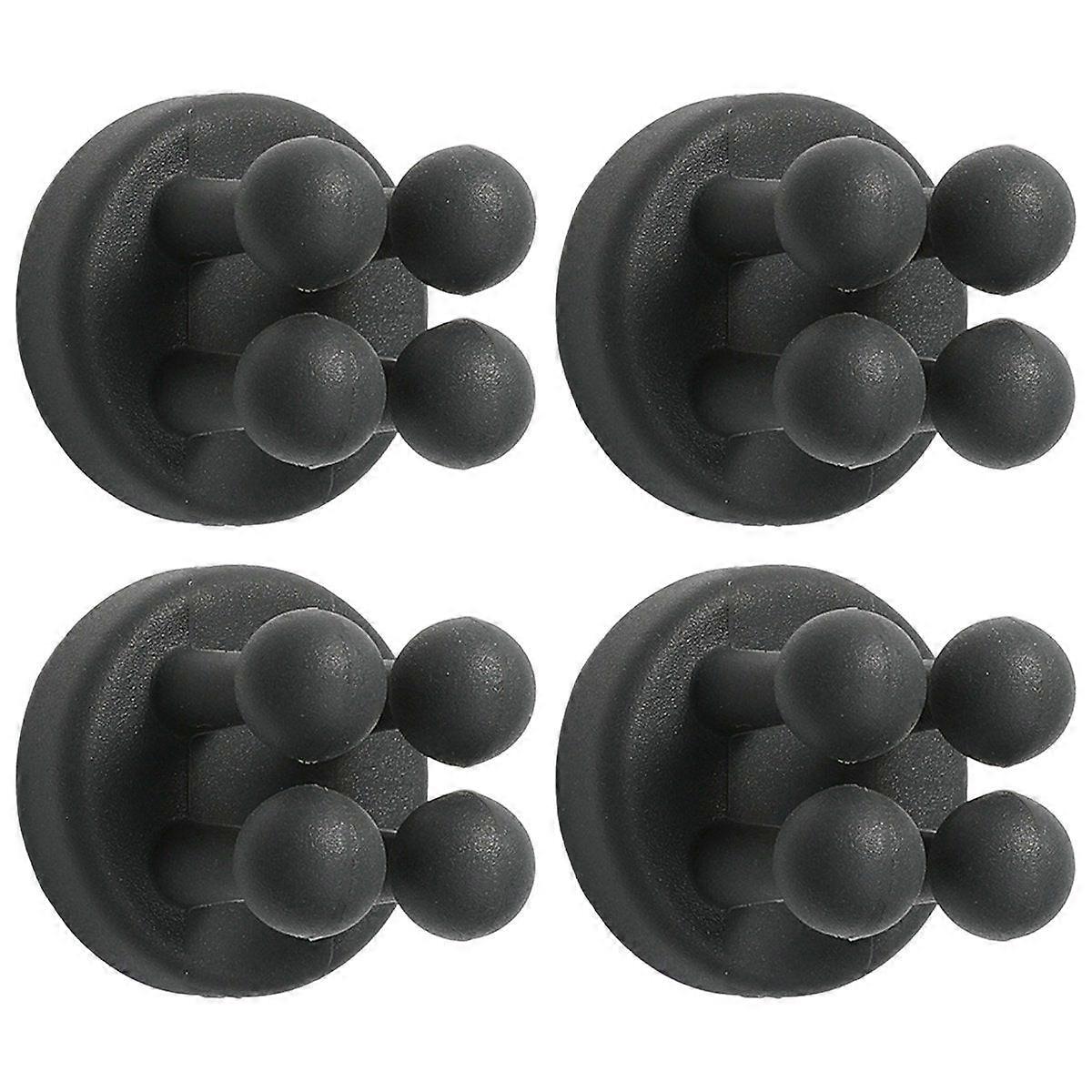 4Pcs Silicone Toothbrush Holders - Multi-Function Self Adhesive Wall Mounted Hooks for Hanging Ke B