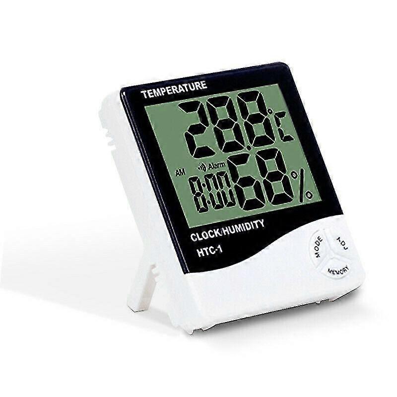 Digital Thermometer Indoor Temperature Humidity Meter Lcd Clock