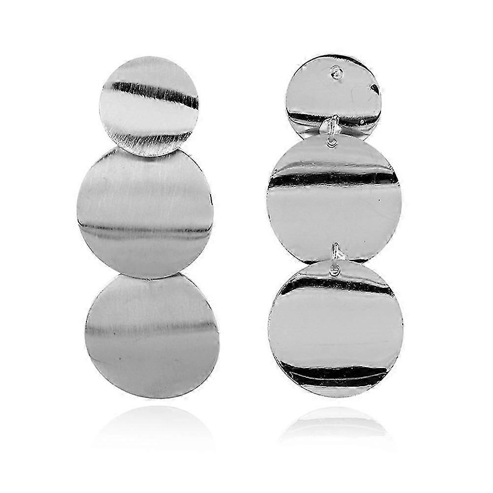Geometric Round Wafer Drop Earrings Attractive Statement Earrings for Women's