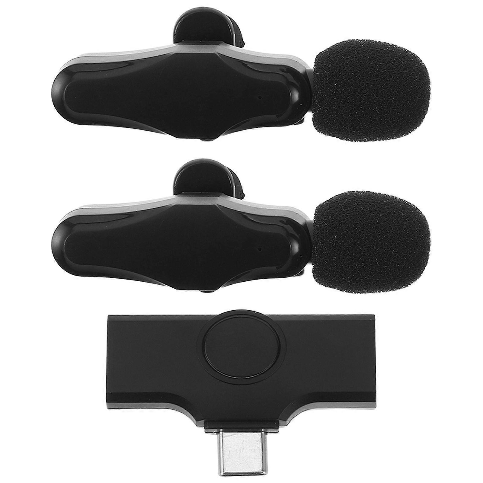 1 set Wireless Mic: Wireless Lavalier Microphone System For Interviews Vlogging Podcasting - Clip-On Mini Lapel Mic Cordless Microphone