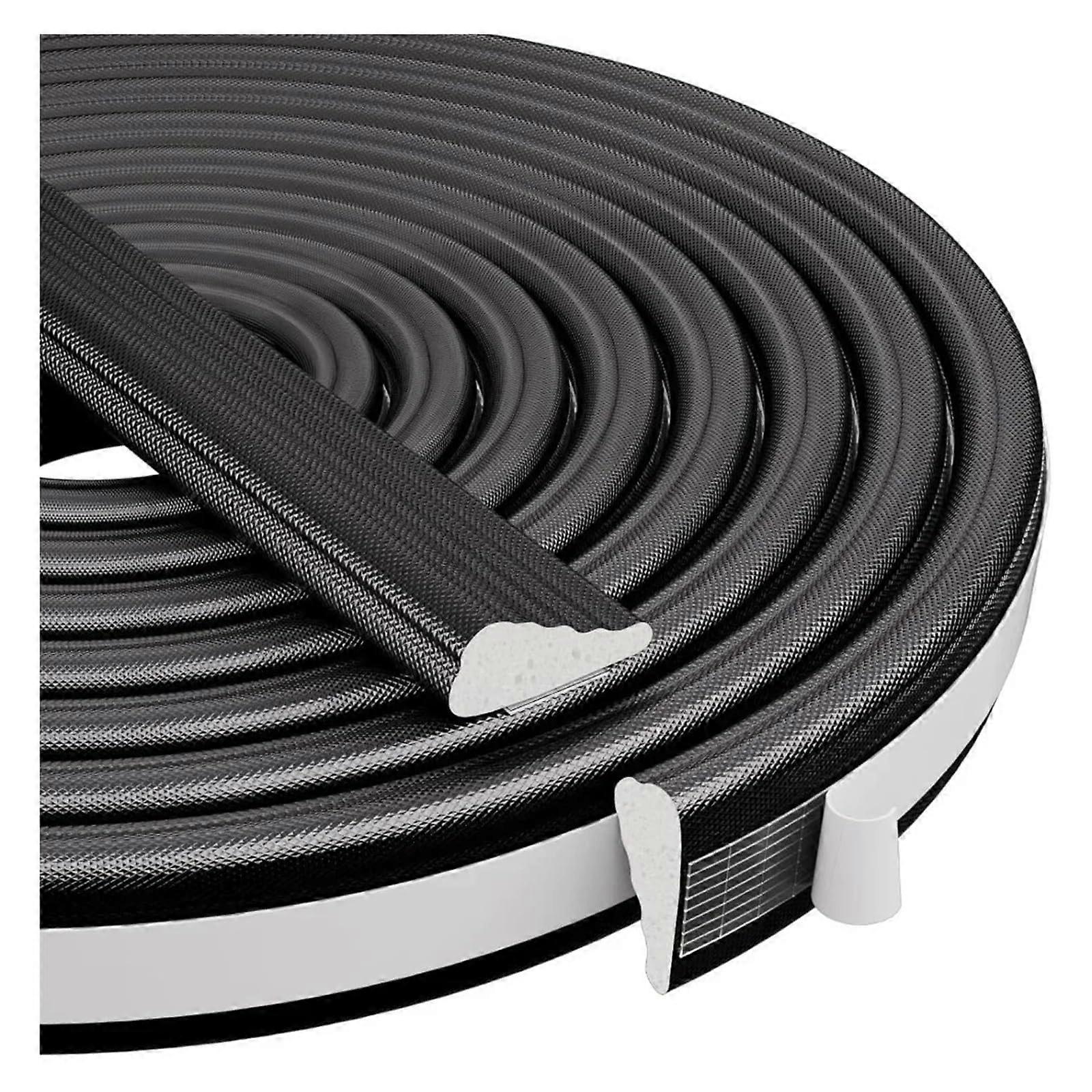 Self  Stick Wrapped Sealing Tape For Sliding Window And Door Joints, 5M Black, Wind And Noise Blocking, Tight Seal
