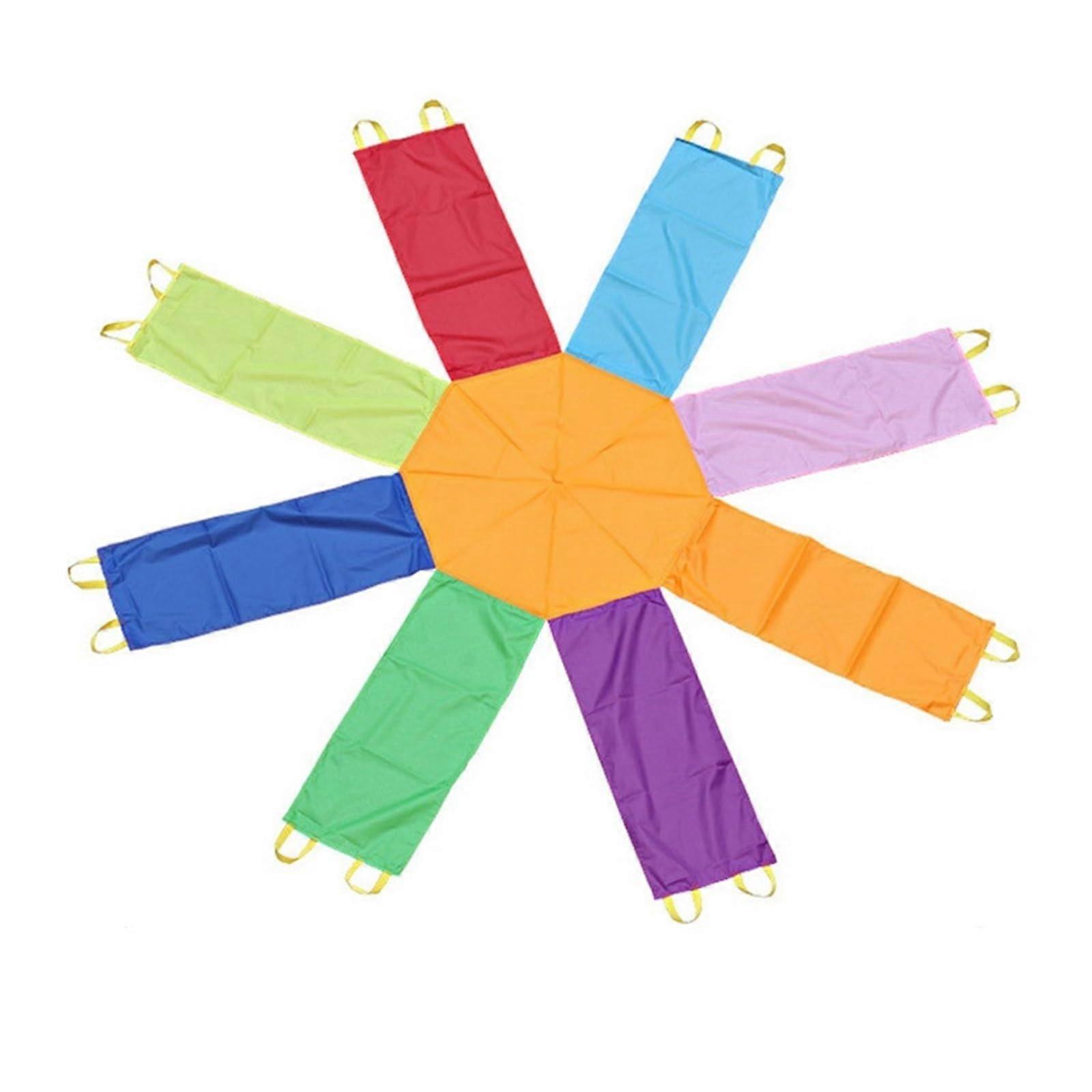 Outdoor Rainbow Parachute, Octagonal 3.6M, Physical Training Toy for Group Games