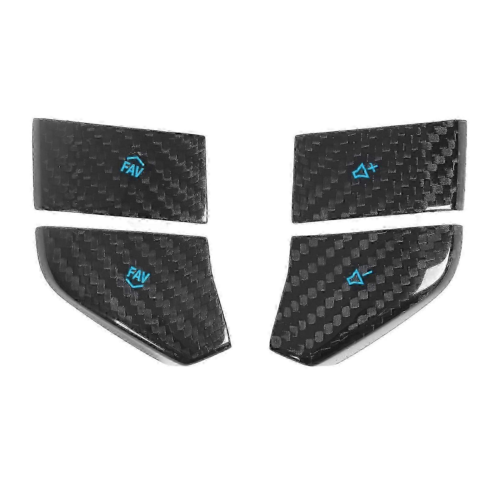 Steering Wheel Switch Button Trim Carbon Fiber Replacement for Corvette C8 2020 to Present Blue