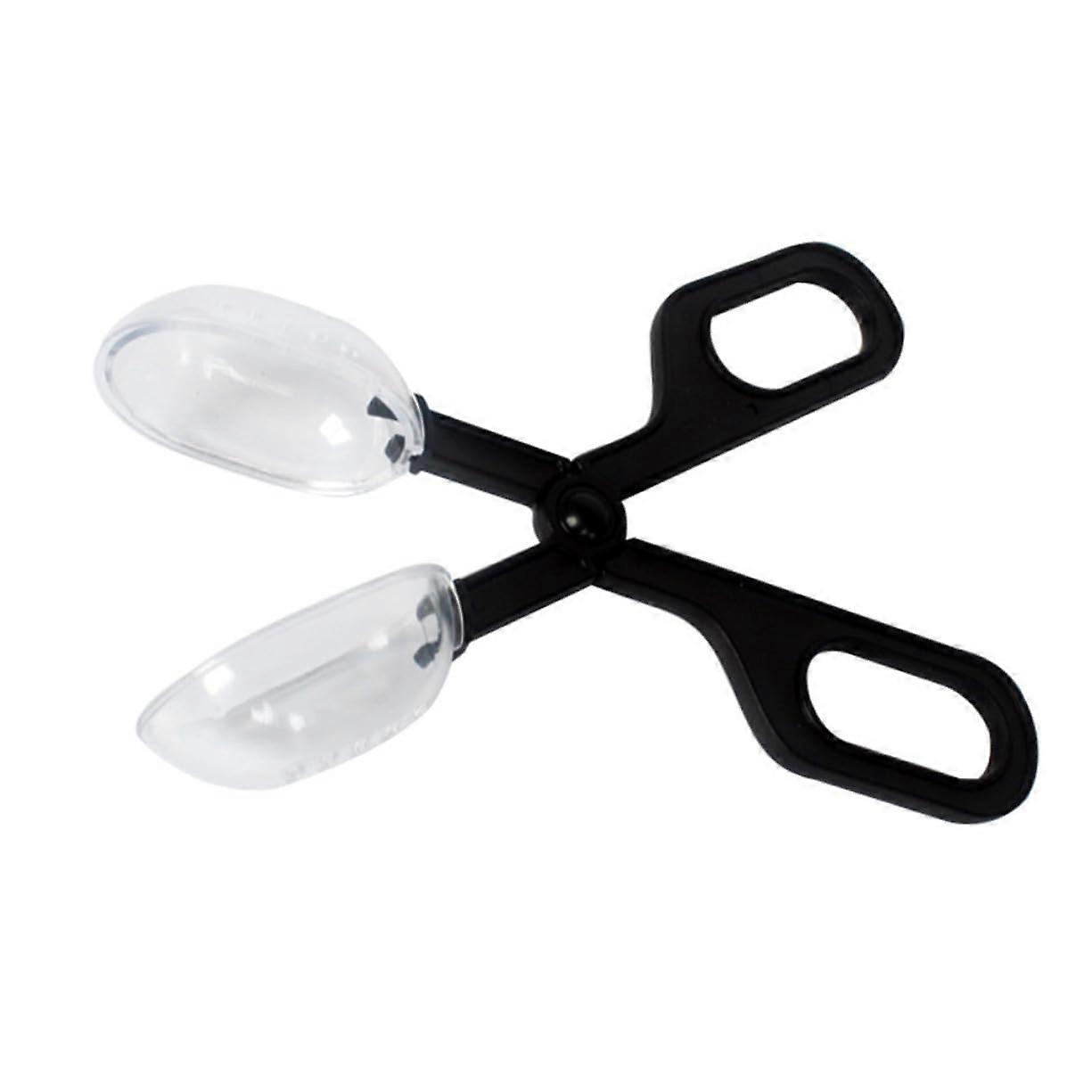 2Pc Transparent Plastic Reptile Tongs ScissorHandle Ventilated Grip Tweezers For Safe Insect Handling In Terrariums