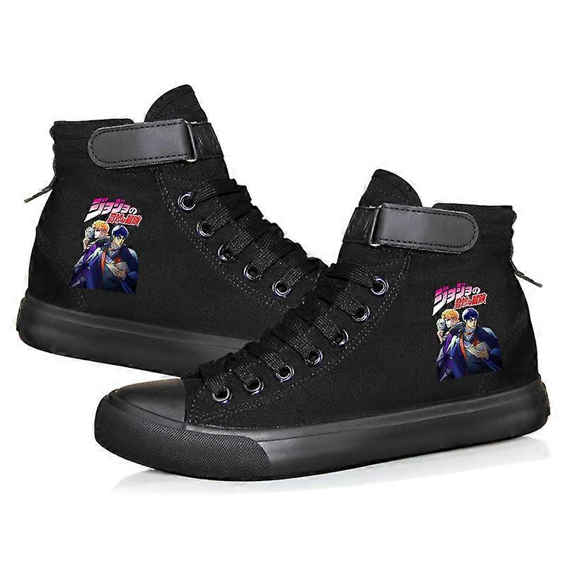 Velcro canvas shoes with anime designs, featuring JoJo's Bizarre Adventure.