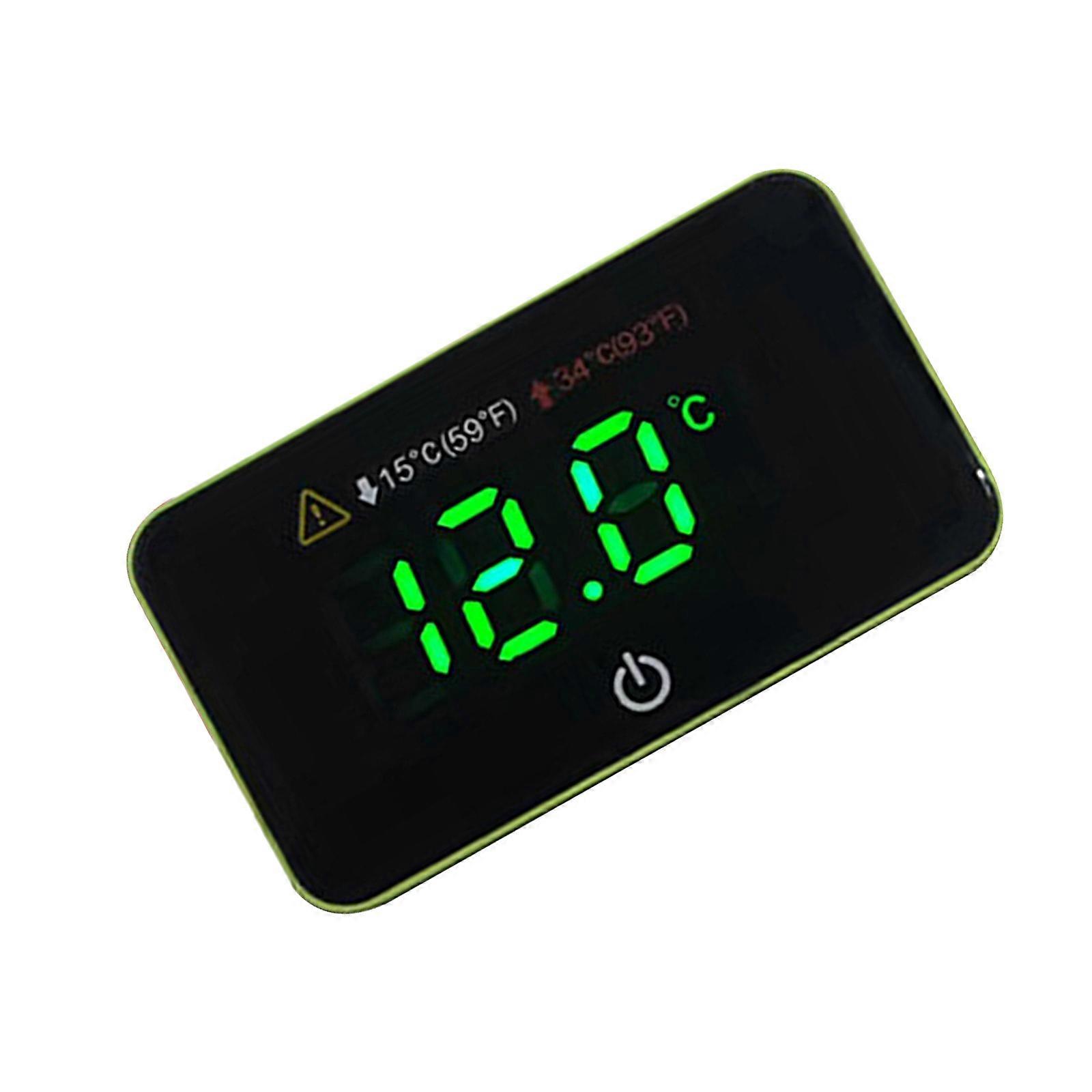 LED Fishtank Thermometers Alarm Small Size Temperature Measuring Meter Alarm with LED-Screen Stick On for Tanks Multicolor