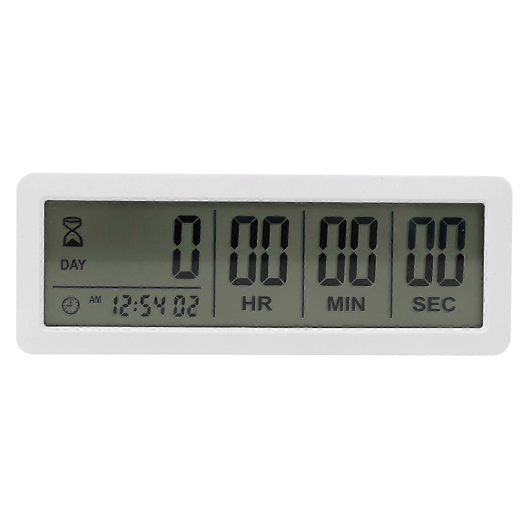 Big Digital Countdown Days Timer Clock - 999 Days Count Down Clock Timer for Graduation Lab Kitchen (White) HwyS