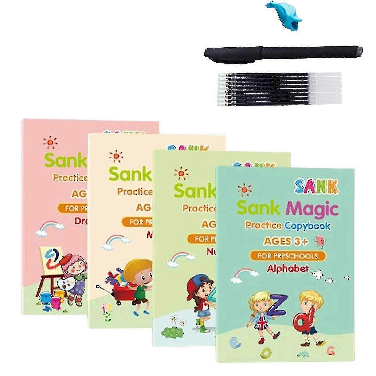 Reusable Magic Calligraphy Copybook: English & Number Tracing Practice Set