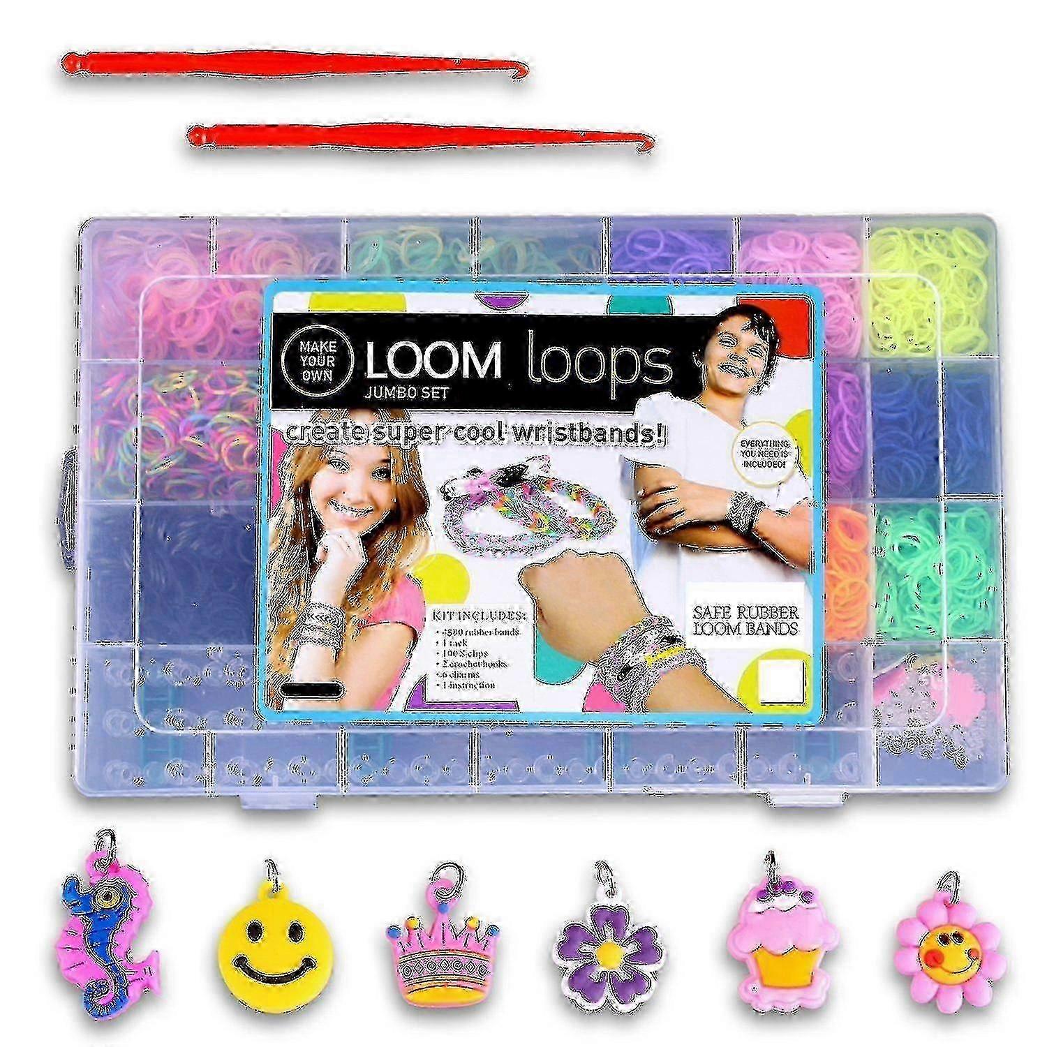 Loom S Kit Clips With 5500 Z + 170 Clips + 2 Hooks + 6 Pendants + 1 Loom Board 21 S And Stora Case