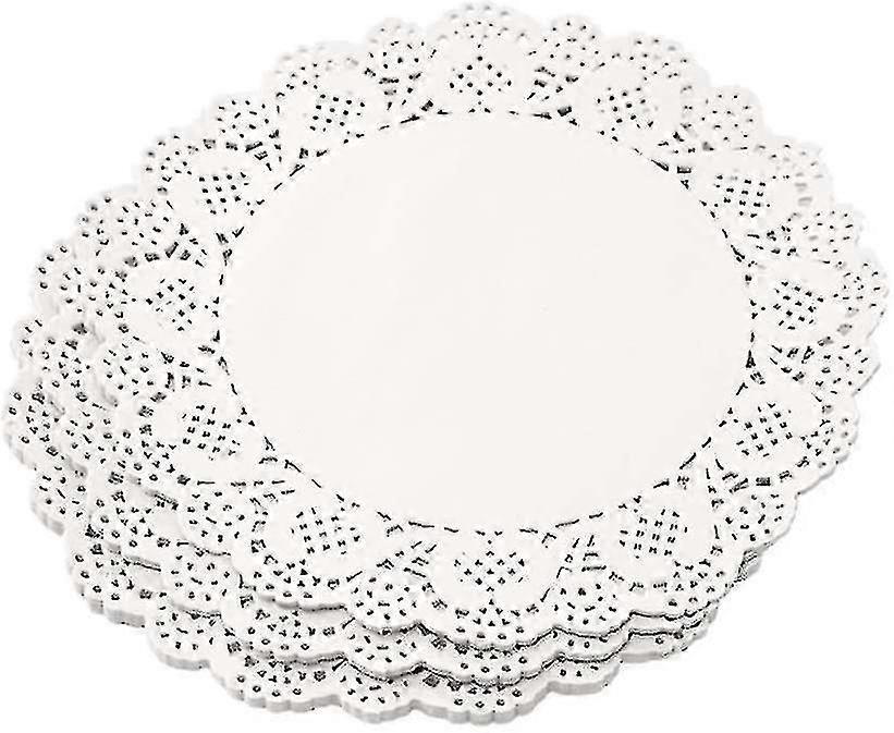 150 stycken spetspapper Doilies, papper Bröllopsfest dekoration (rund)