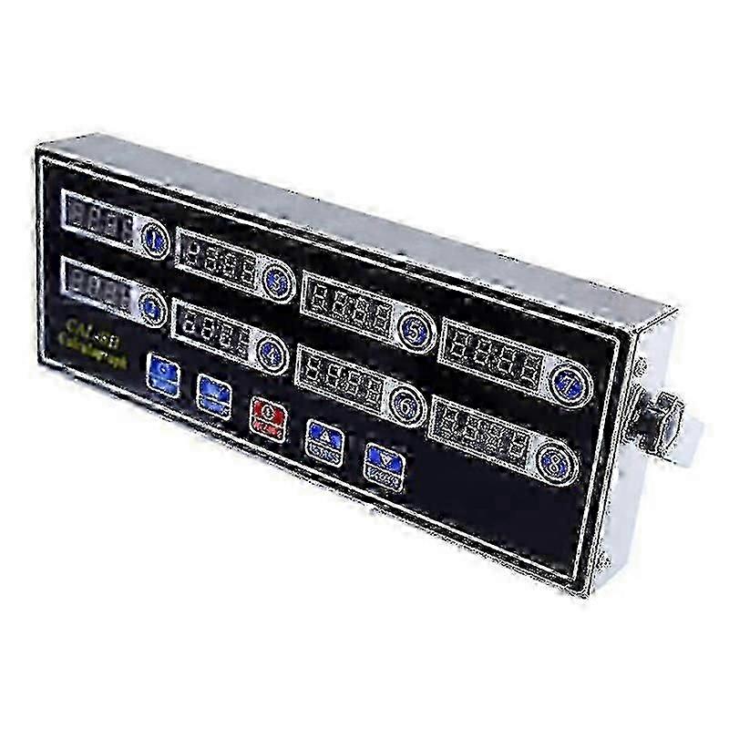 Commercial 8 Channels Digital Kitchen Timer, Stainless Steel Calculagraph Timer With Alarm , Clock