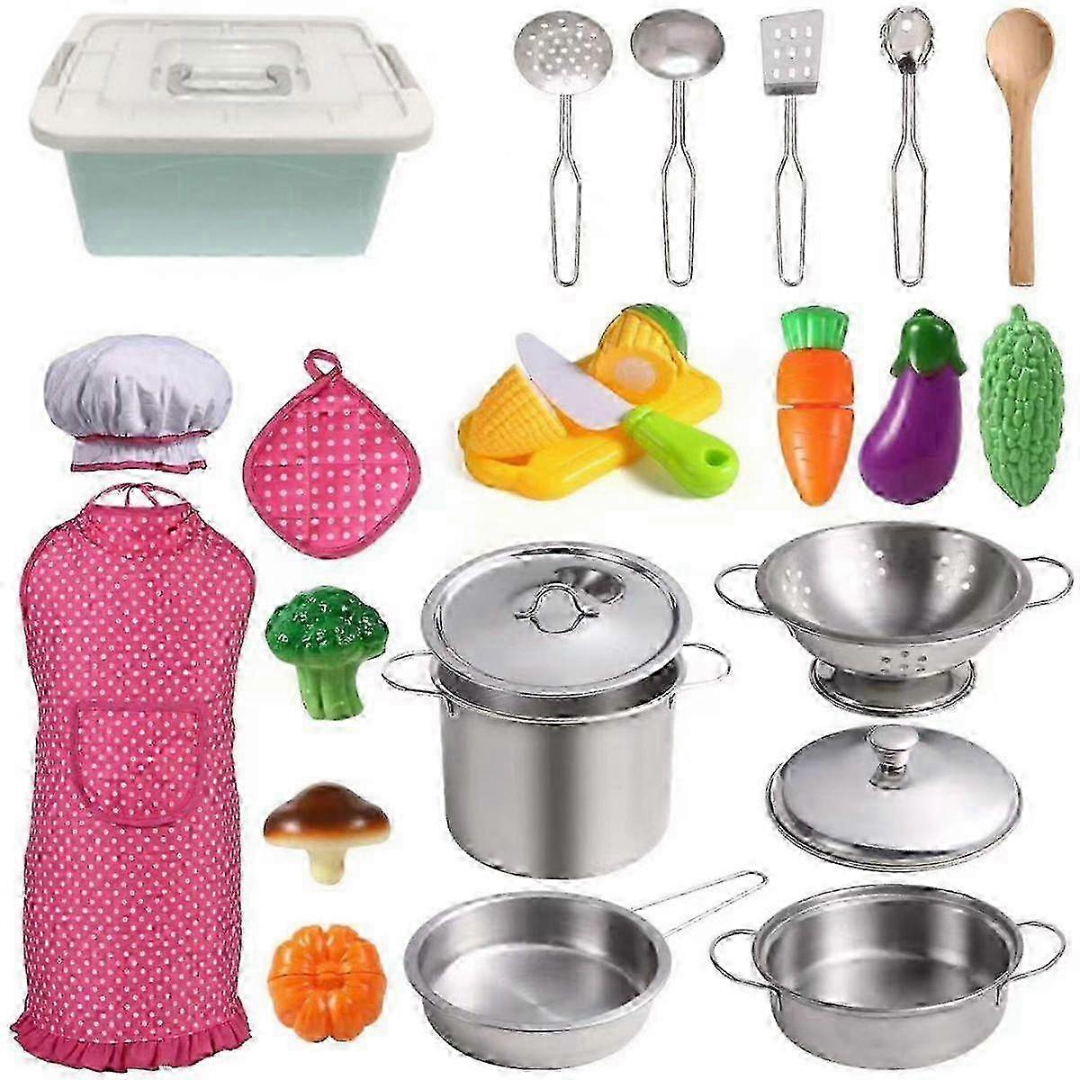 Inspiring Kids' Baking Set: Chef Role Play Costume with Adjustable Aprons for Little Chefs in Training - Perfect for Cooking Adventures in 2023