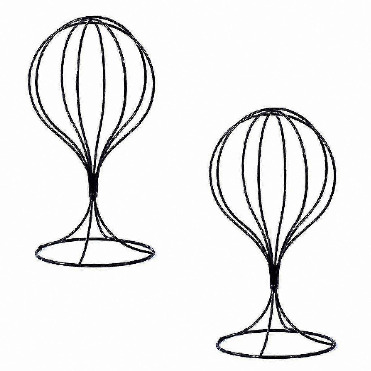 Durable Metal Cap Display Stand, 2-Piece Rack for Hats and Wigs, Ideal for Home Decoration