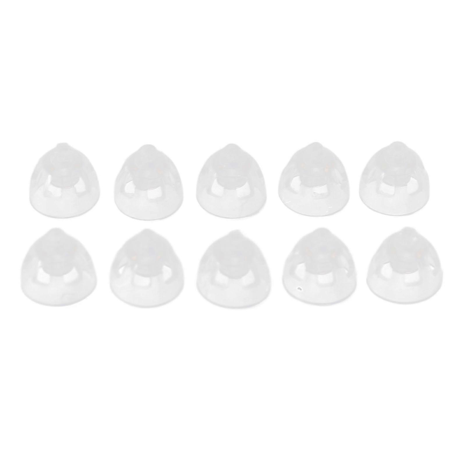 10pcs Sound Aid Replacement Domes High Transparency Single Layer Silicone Reusable Open Vented Domes