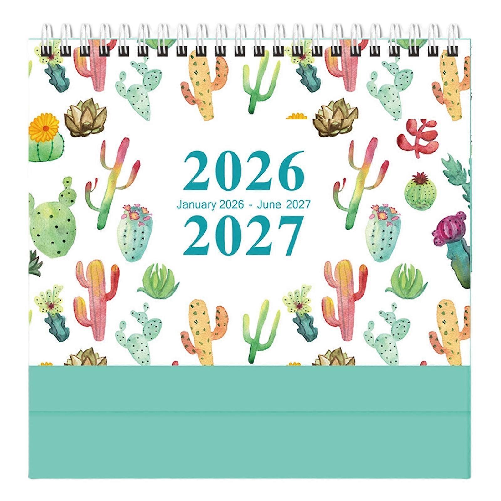2026 Miniature Calendar Planner Combined Notepad Space Saving Design Smooth Writing Experience Decoration Stationery Multicolor