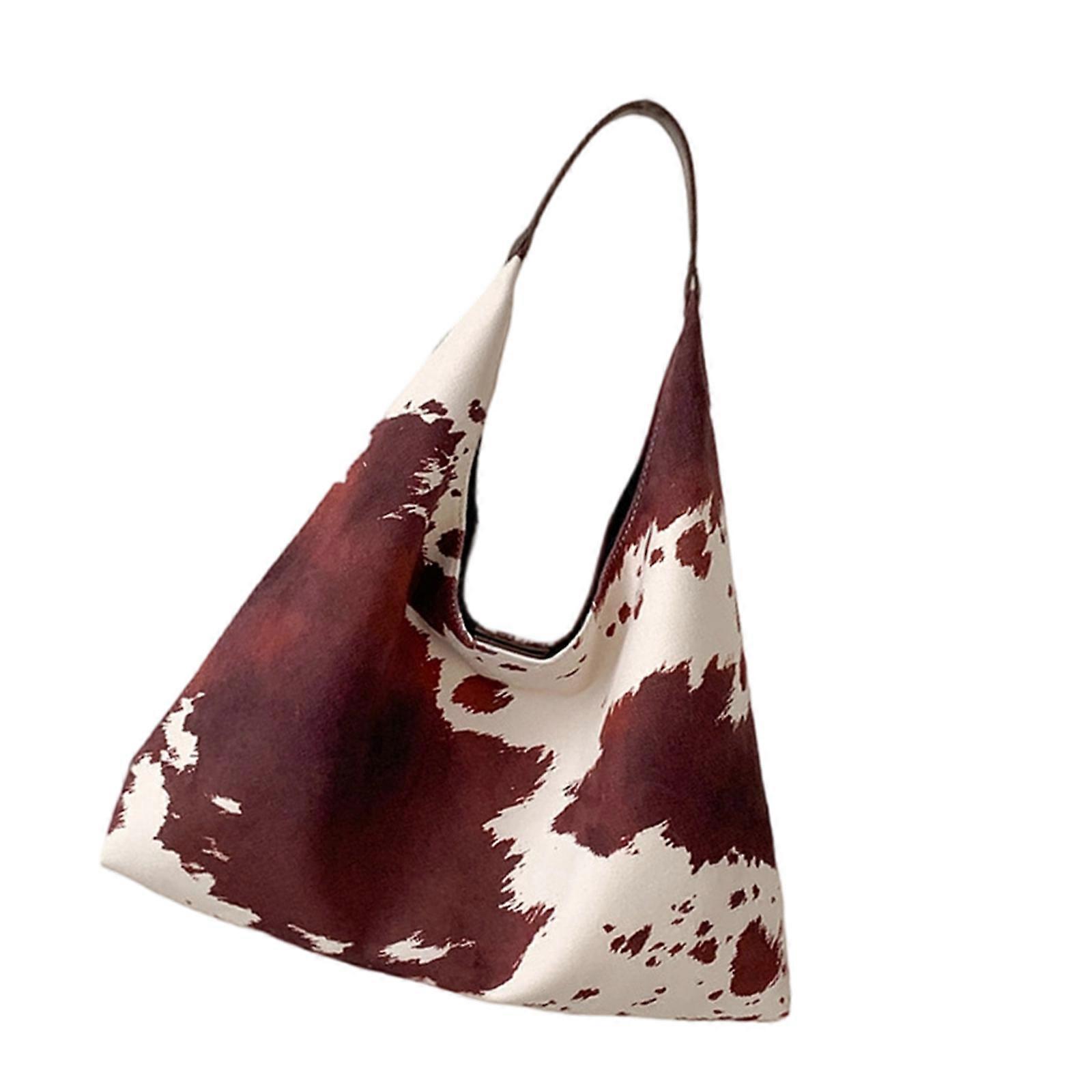 Damska torba na ramię w krowi wzór, pojemna torebka pod pachą, praktyczny prezent dla mamy, urodziny, święta, kawa