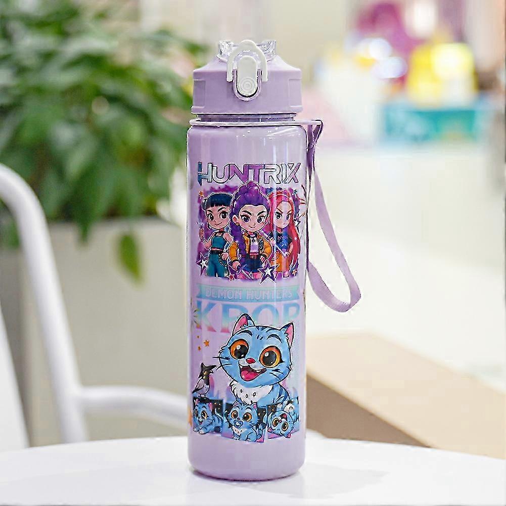 KPop Demon Hunters Water Bottle with Straw Perfect gift for anime fans and collectors. School Backpack Essential 25-26
