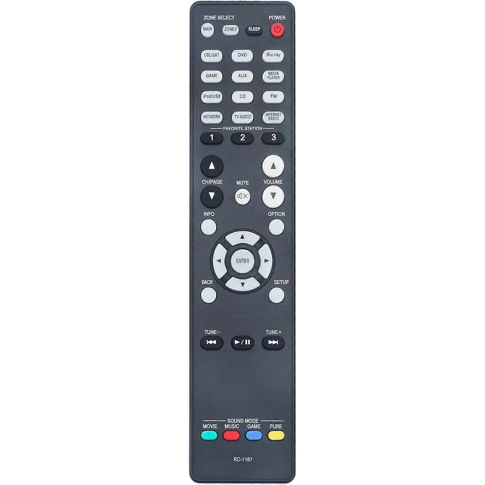 RC-1167 Replace Remote Control Applicable for Denon AV Receiver AVR-2113 AVR-2113CI AVR-1913 AVR-2313CI AVR-2313 AVR2113