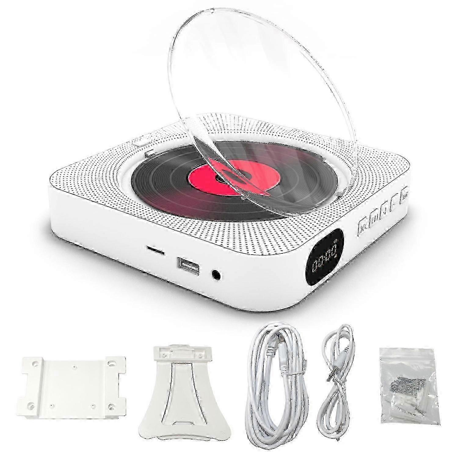 KC-909 Portable CD Player Built-in Stereo Speaker Personal Compact Music Player FM Radio with Remote w