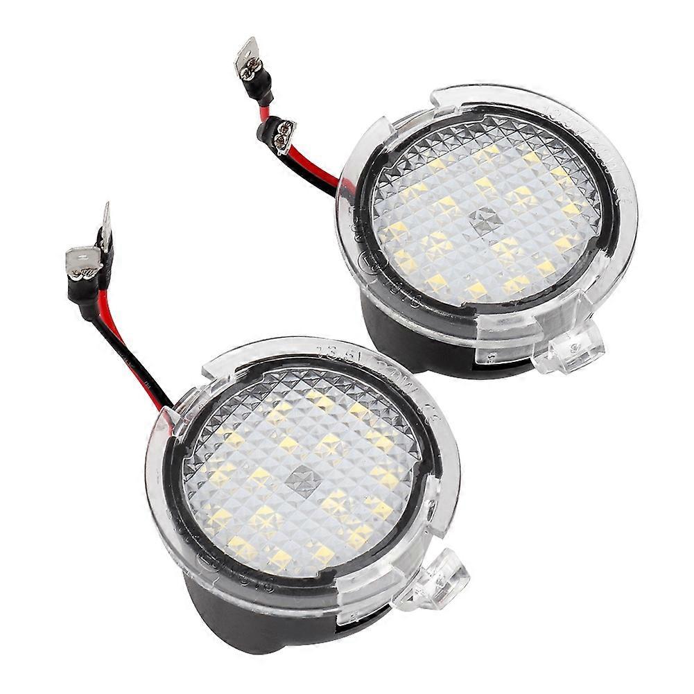 2Pcs LED Under Side Rearview Mirror Puddle Light Lamp Fit for Ford Car Accessory