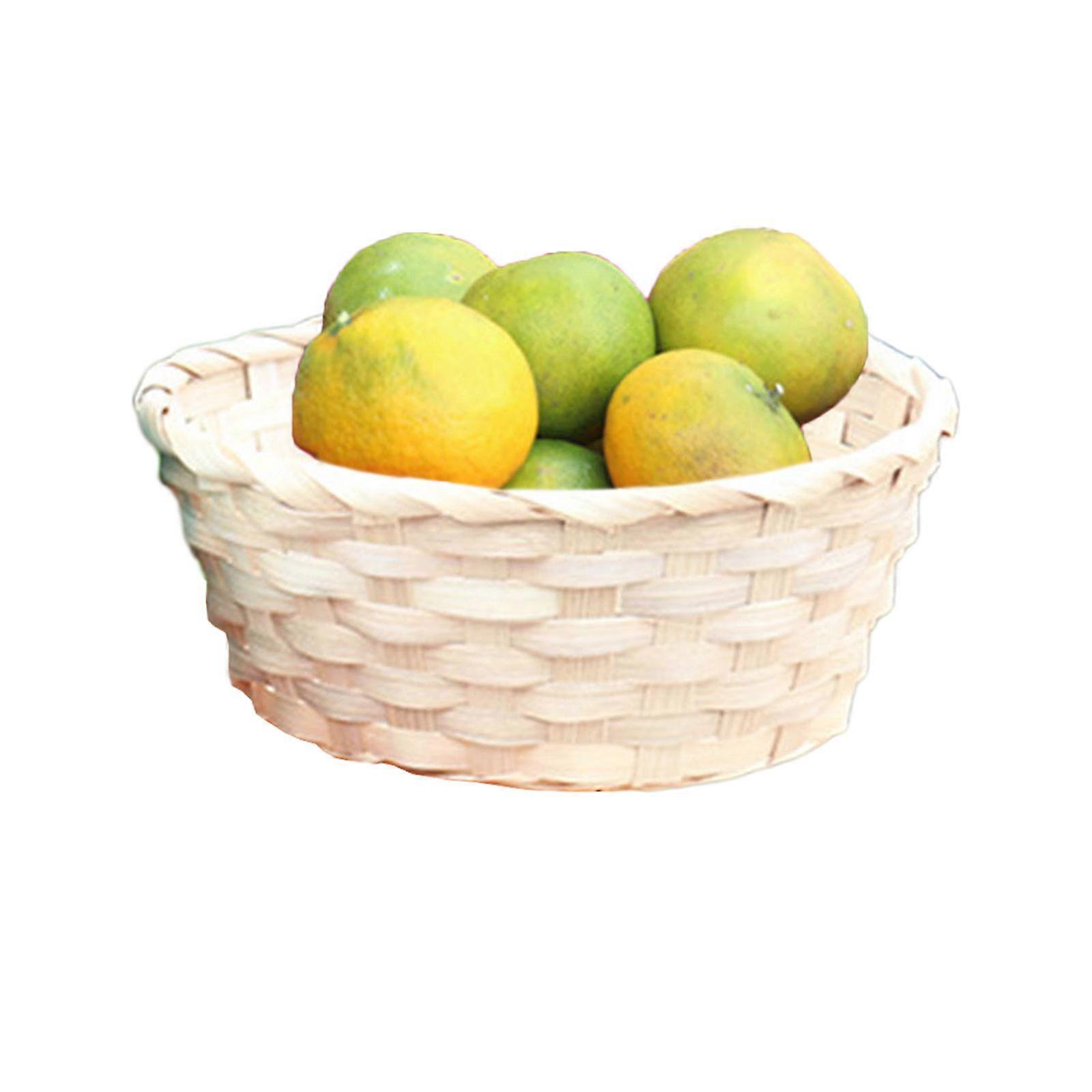 Handcrafted Organization Baskets Convenient Bamboo Storage Baskets Practical and Sustainable Organizer for Office  true color