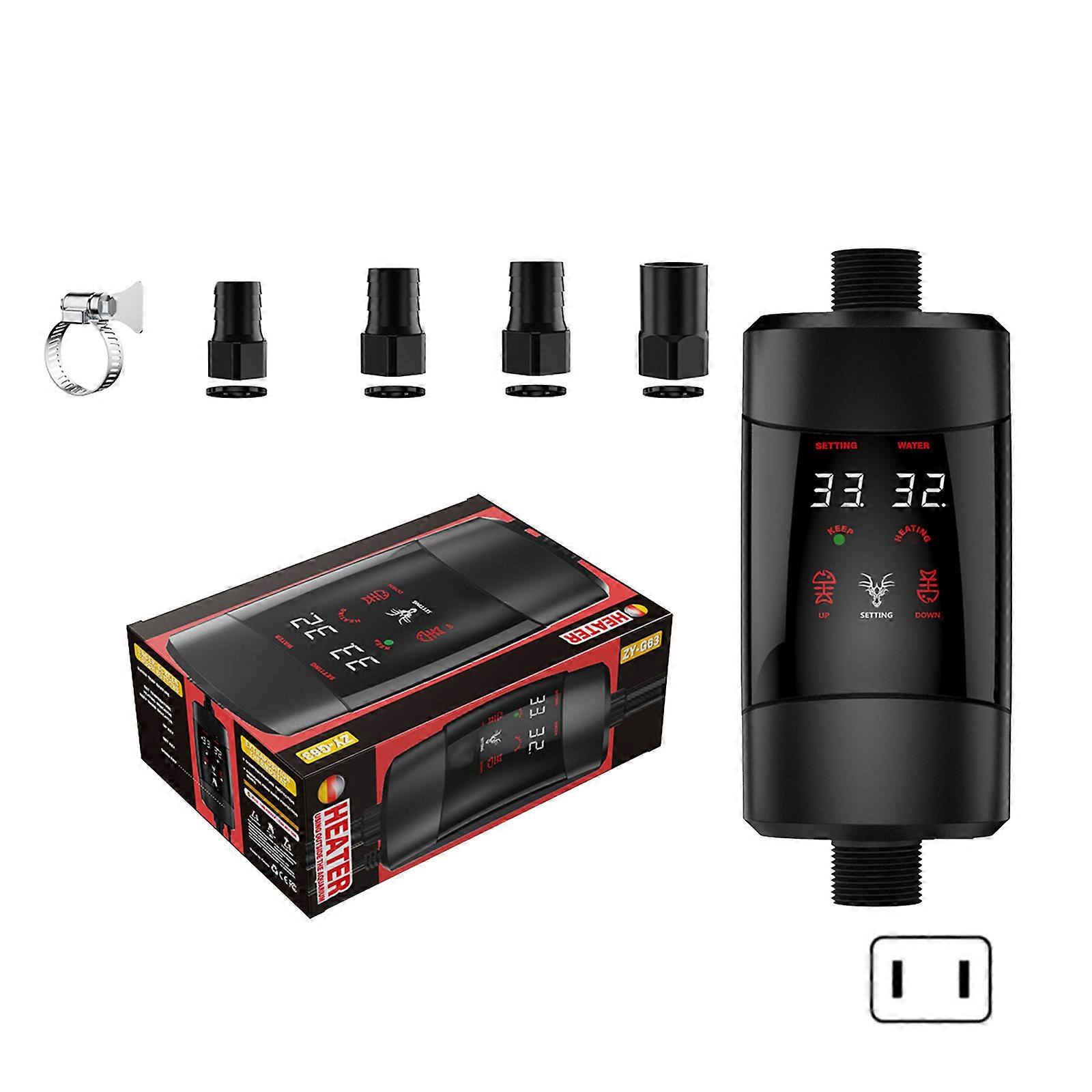 Space Saving External Fishtanks Heater for Rapid Heating Over-Temperature Protections LED Display Aquariums Heater Multicolor