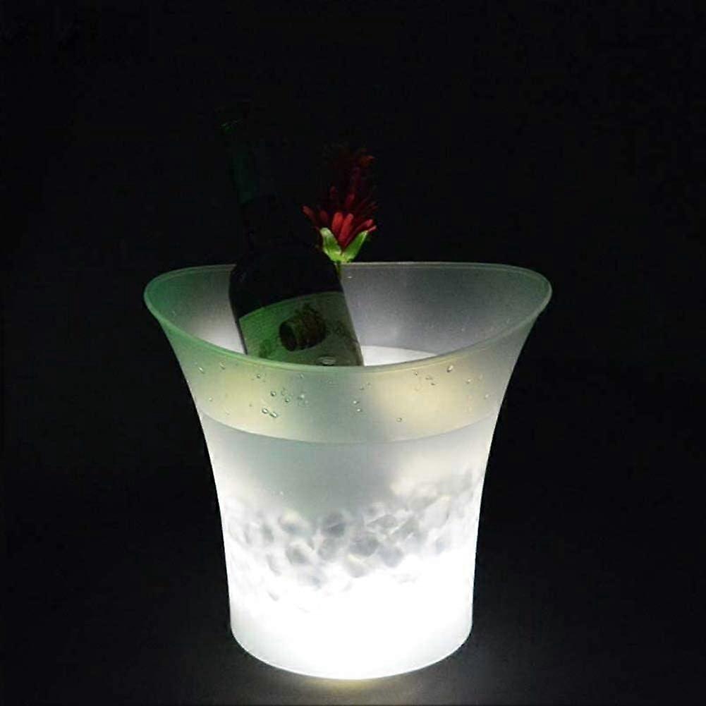 LED Ice Bucket with ColorChanging Lights, 5L Champagne and Beer Cooler for Party Events