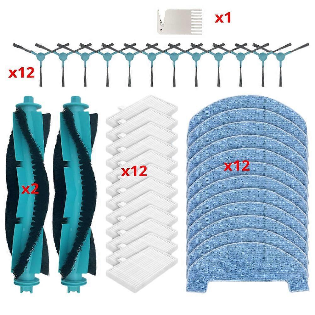 Til E10, E20 Plus / Trouver E10, E20 / D10, T10 Lite Rullebørste Sidebørste Filter Moppepude
